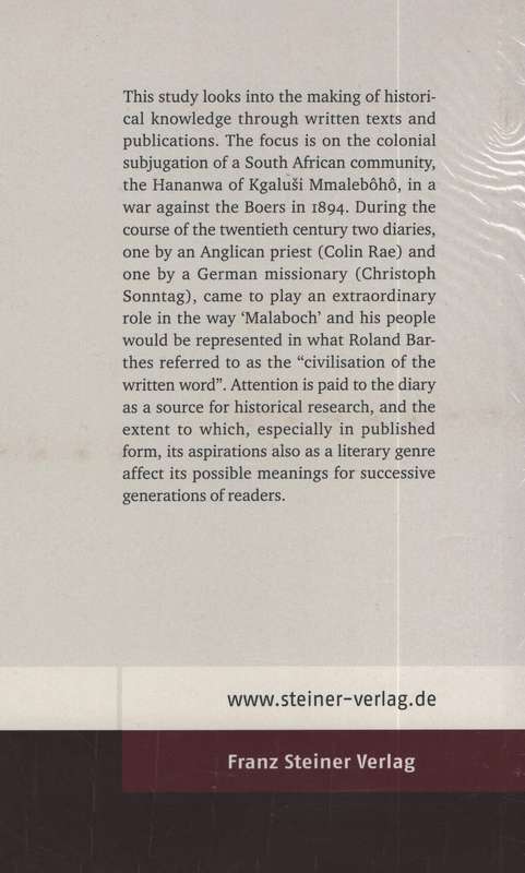 The 'Malaboch' Books: KgaluÅ¡i in the Civilization of the Written Wo - Kriel, Lize
