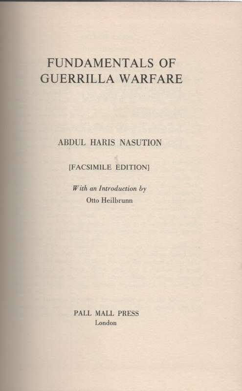 FUNDAMENTALS OF GUERILLA WARFARE FACSIMILE ED - NATUTION,A