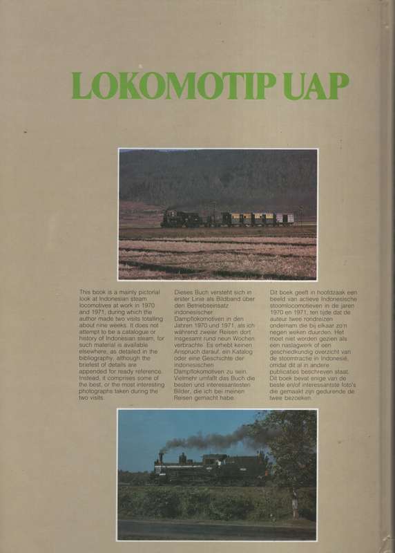 Lokomotip UAP. Indonesian Steam Locomotives in Action! Aktive indone - Durrant, A. E.