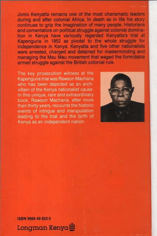 The Truth About the Trail of Jomo Kenyatta - Macharia, Rawson