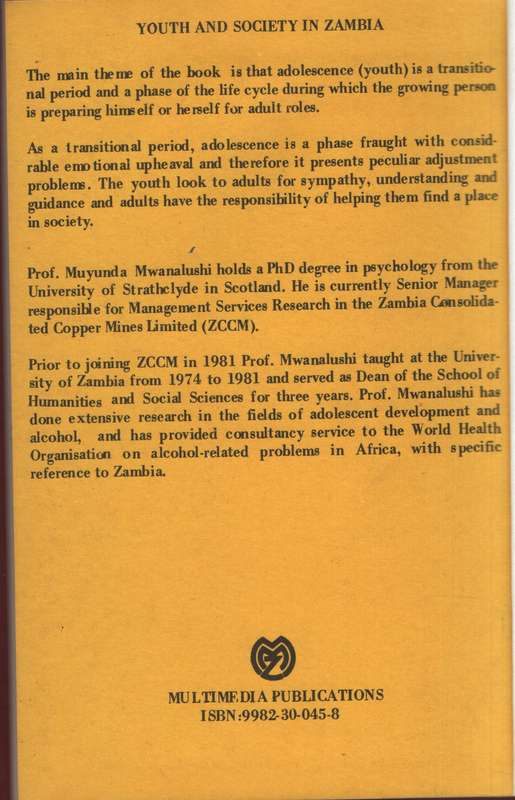 Youth and Society in Zambia: Growing up in a Changing Society - Mwanalushi, Muyunda