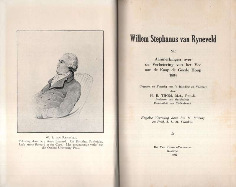 Willem Stephanus van Ryneveld se Aanmerkining over de Verbetering va - Thom, H. B. (ed); Murray, Ia