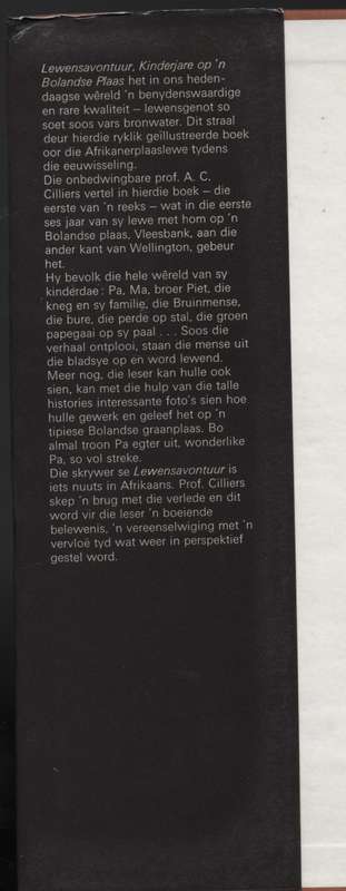 Lewensavontuur: Kinderjare op 'n Bolandse Plaas - Celliers, A. C.