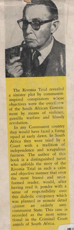 Rivonia: Operation Mayibuye - De Villiers, H. H. W.