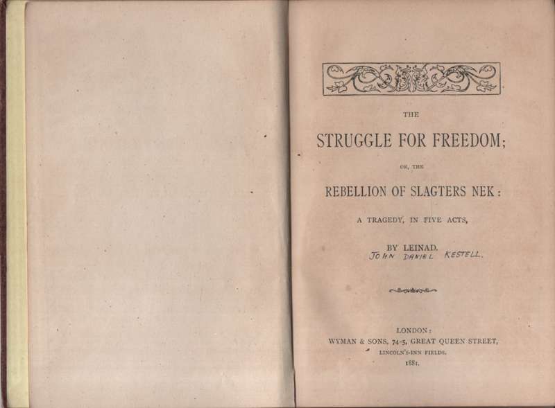 STRUGGLE FOR FREEDOM A TRAGEDY SECONDHAND - LEINAD