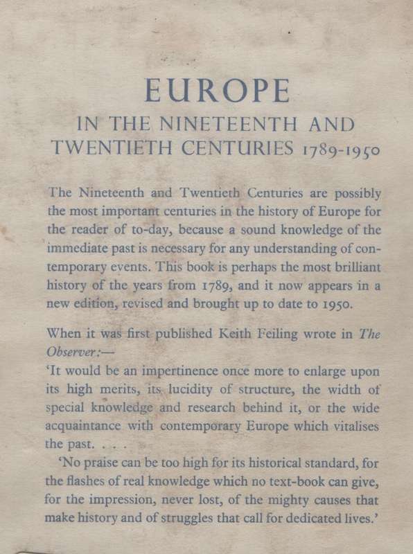 Europe in the Nineteenth and Twentieth Centuries, 1789-1950 - Grant, A. J.; Temperley, Har