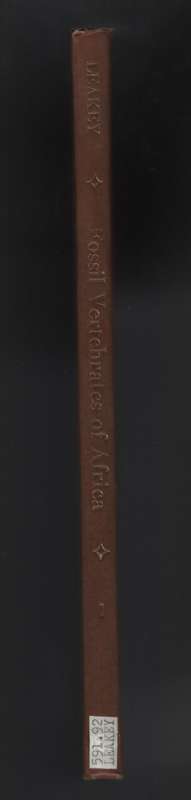 Fossil Vertebrates of Africa. Volume 1 - Leakey, L. S. B.