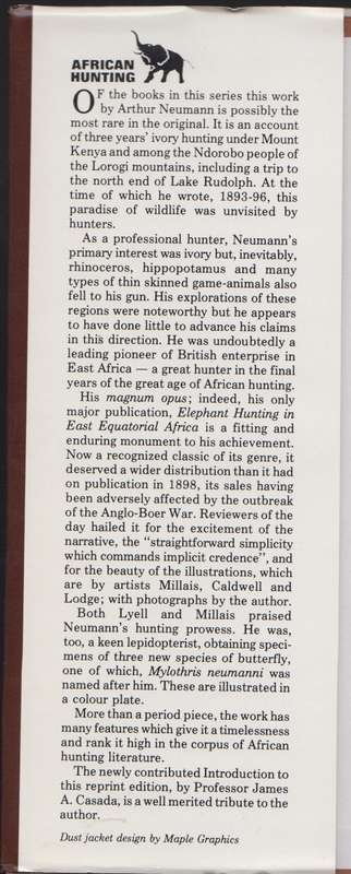 Elephant Hunting in East Equatorial Africa - Neumann, Arthur H.