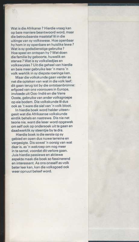Volkslewe van die Afrikaner: Die Verhaal van Ons Volkekunde - Grobbelaar, Pieter W.