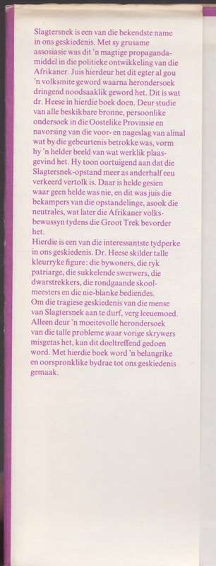 Slagtersnek en Sy Mense. Nuwe Lig op 'n Omstrede Gebeurtenis - Heese, J. A.