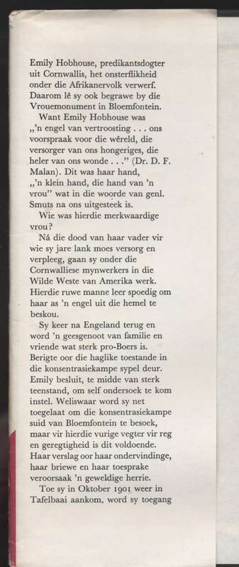 Heldin Uit die Vreemde: Die Verhaal van Emily Hobhouse. S.A. Galery  - Van Reenen, Rykie