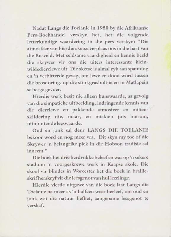 Langs die Toelanie - Botha, J. P.