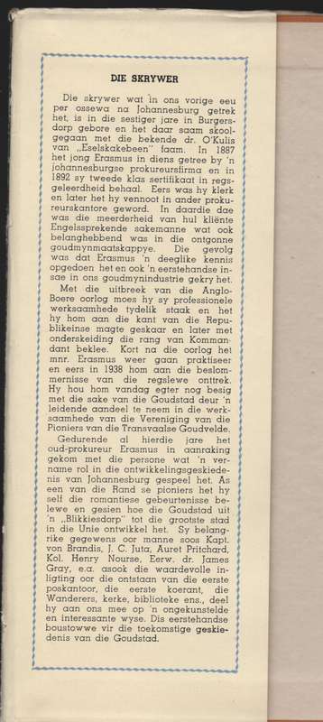 Die Rand en Sy Goud - Erasmus, J. L. P.