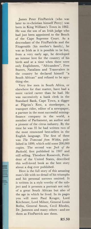 The First South African: The Life and Times of Sir Percy FitzPatrick - Cartwright, A. P.