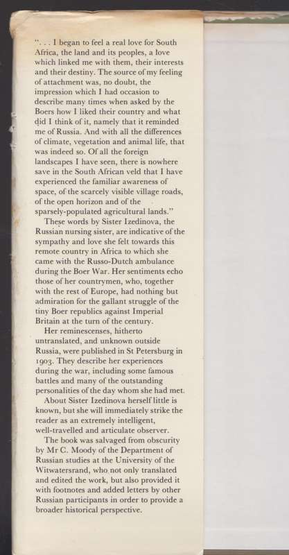 A Few Months with the Boers: The War Reminiscences of a Russian Nurs - Izedinova, S.
