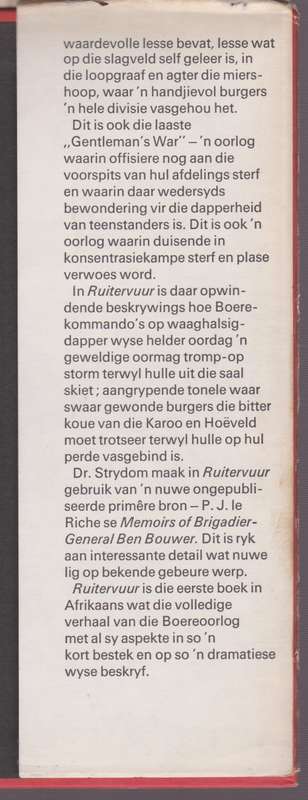Ruitervuur: Die Veldslae, Gevegte, Storm- en Dryfjagte van die Boere - Scheepers Strydom, C. J.