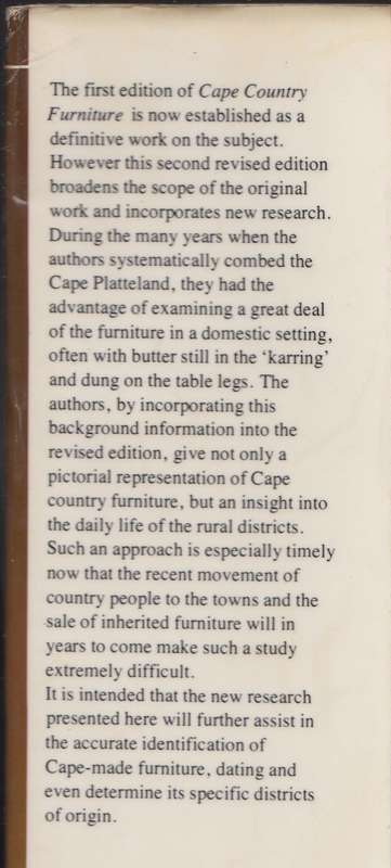Cape Country Furniture - Baraister, Michael; Obholzer