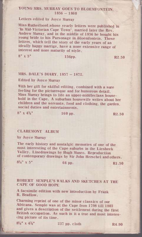 In Mid Victorian Cape Town: Letters from Miss Rutherfoord - Murray, Joyce (ed)