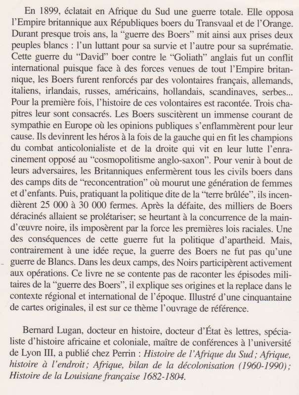 La Guerre des Boers 1899-1902 - Lugan, Bernard