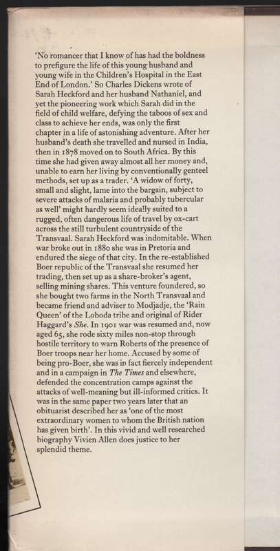 Lady Trader: A Biography of Mrs Sarah Heckford - Allen, Vivien