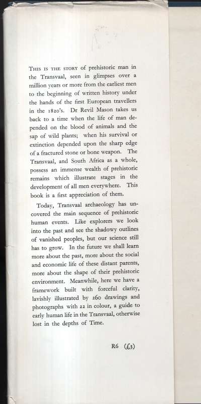 Prehistory of the Transvaal: A Record of Human Activity - Mason, Revil