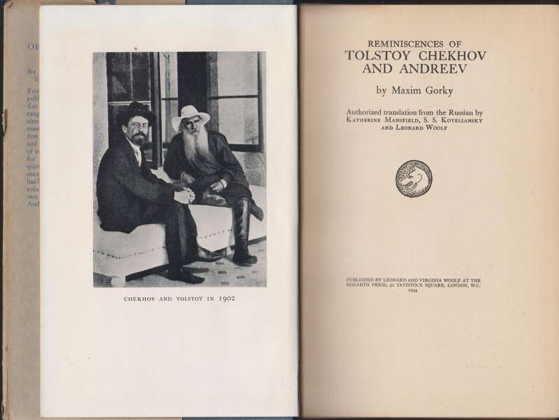 Reminiscences of Tolstoy, Chechov, and Andreev - Gorky, Maxim
