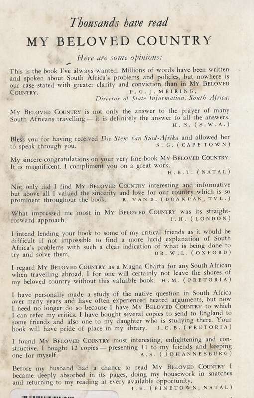 My Beloved Country - Boydell, Tommy