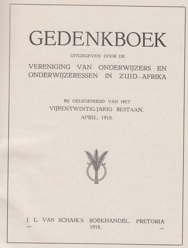 Gedenkboek uitgegeven door de Vereniging van Onderwijzers en Onderwi - J. Hagen, H. A. W. Hesse, N.