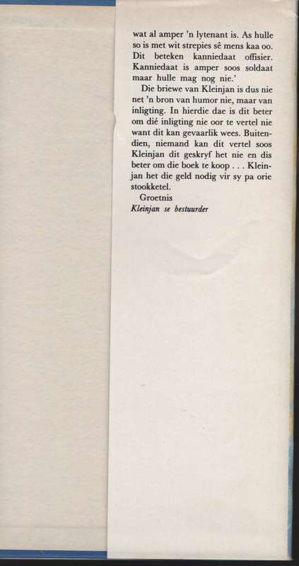 Ma Weet Mos: Nog Briewe van Kleinjan - Van Pletzen, Johan
