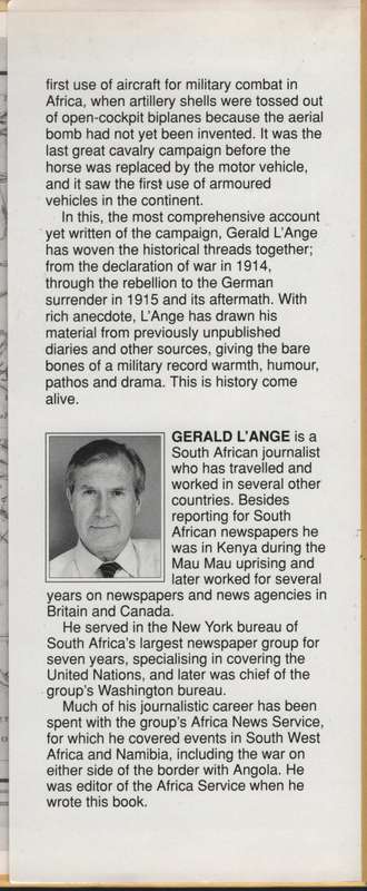 Urgent Imperial Forces: South African Forces in German South West Af - L'Ange, Gerald