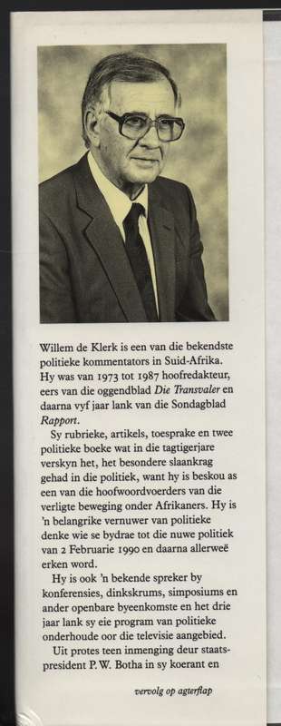 F. W. de Klerk: Die Man en sy Tyd - De Klerk, Willem