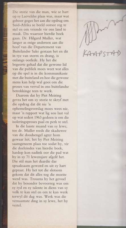 Die Lewe van Hilgard Muller - Meiring, Piet