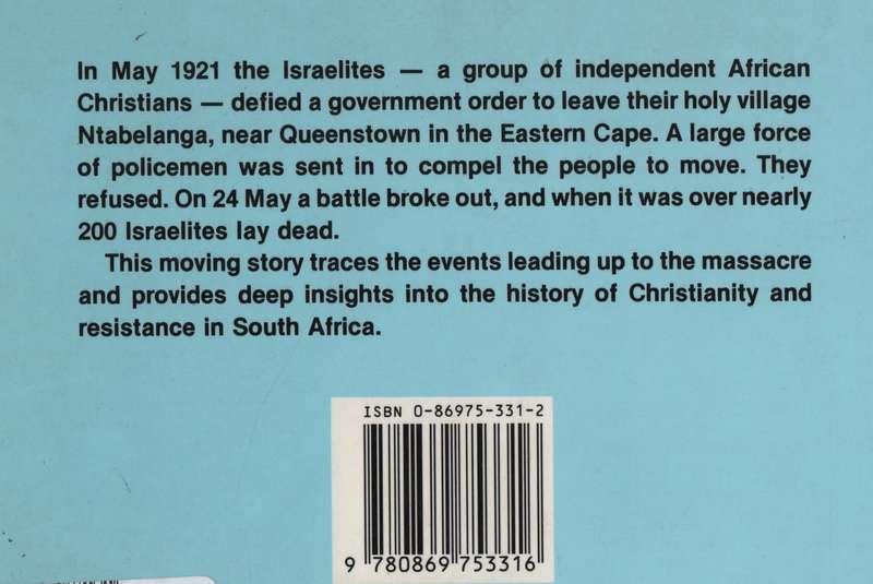 Because They Chose the Plan of God: The Story of the Bulhoek Massacr - Edgar, Robert