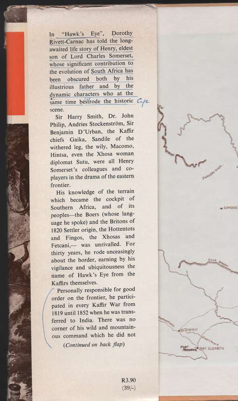Hawk's Eye: Lieutenant-General Sir Henry Somerset - Rivett-Carnac, D. E.