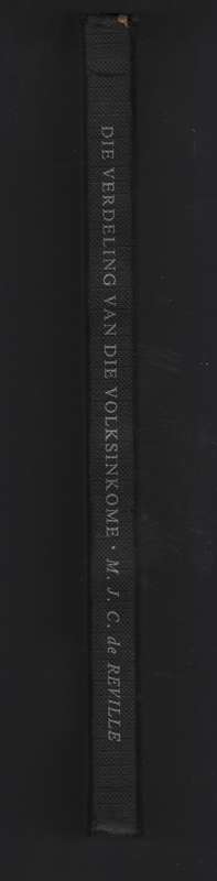 Die Verdeling van die Volksinkome: Teoretiese Inleiding - De Reville, M. J. C.