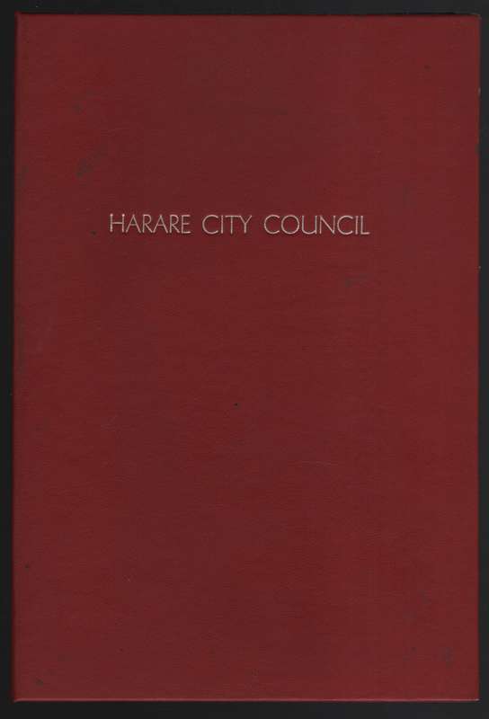 City of Harare, Zimbabwe: Special meeting of the Harare City Council - Anon