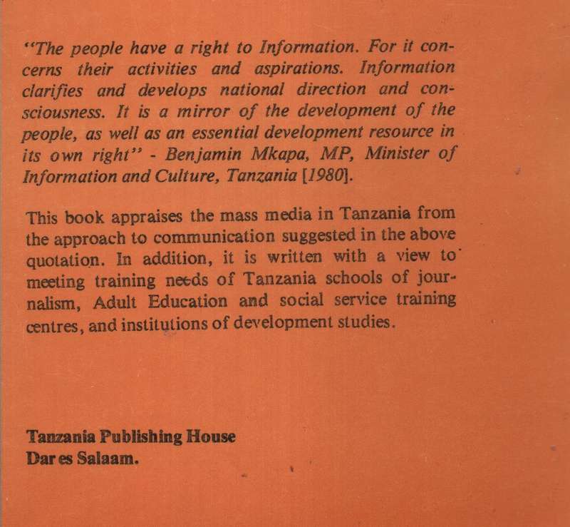 MASS COMMUNICATION & DEVELOPMENT TANZANI - NGWANAKILALA,N