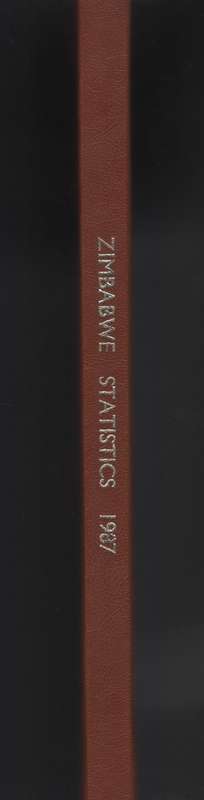 Statistical Yearbook 1987. Zimbabwe - Mandishona,  G. M.