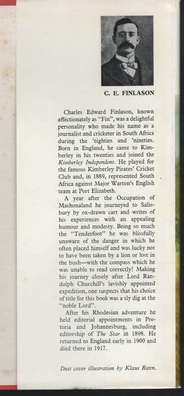 A Nobody in Mashonaland, or The Trials and Adventures of a Tenderfoo - Finlason, C. E.