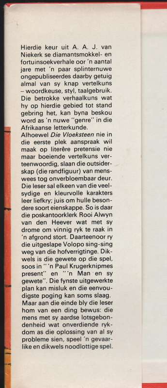 Die Vloeksteen - Van Niekerk, A. A. J.