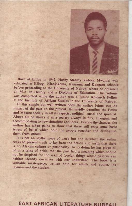 The Living History of the Embu and Mbeere to 1906 - Mwaniki, H. S. Kabeca