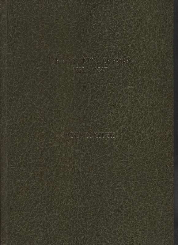 EARLY HIST OF HANKEY - COETZEE,WD