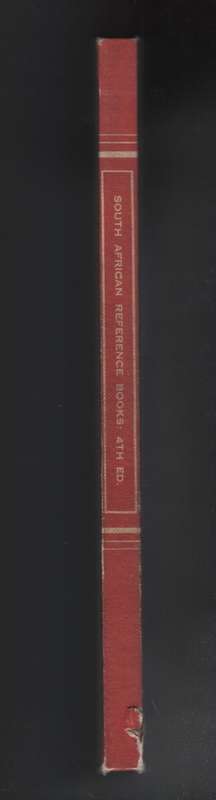 GUIDE TO SOUTH AFRICAN REFERENCE BOOKS - MUSIKER,R