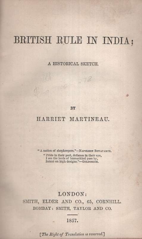 British Rule in India: A Historical Sketch - Martineau, Harriet