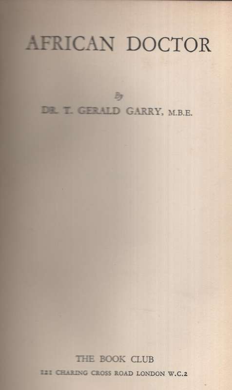 African Doctor - Garry, T. Gerald