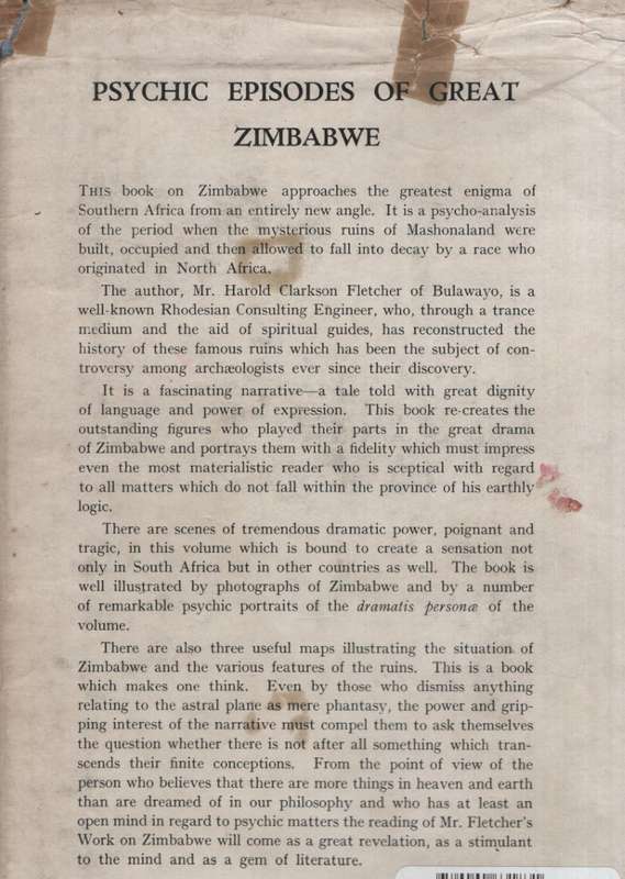 Psychic Episodes of Great Zimbabwe: A True Narrative - Fletcher, H. Clarkson; Pugh,