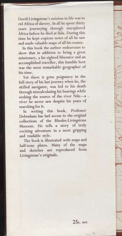 The Road to Ilala: David Livingstone's Pilgrimage - Debenham, Frank