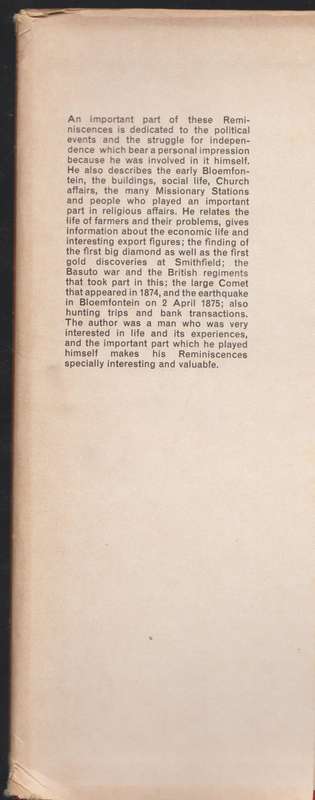 Free Statia. Reminiscenes of a Lifetime in the Orange Free State - Collins, W.