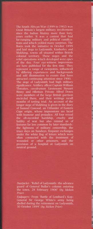The Defence of Ladysmith and Mafeking. Accounts of Two Sieges, 1899  - Davey, Arthur