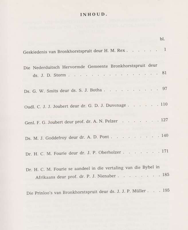 Nederduitsch Hervormde Gemeente Bronkhorstspruit 1869-1969 - MÃ¼ller, J. J. P.